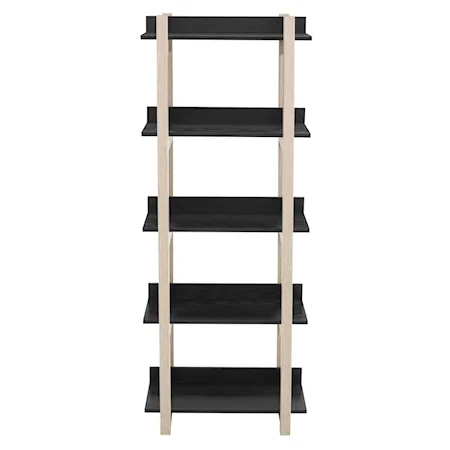 Contemporary Reprieve 5-Shelf Bookcase with Open Back