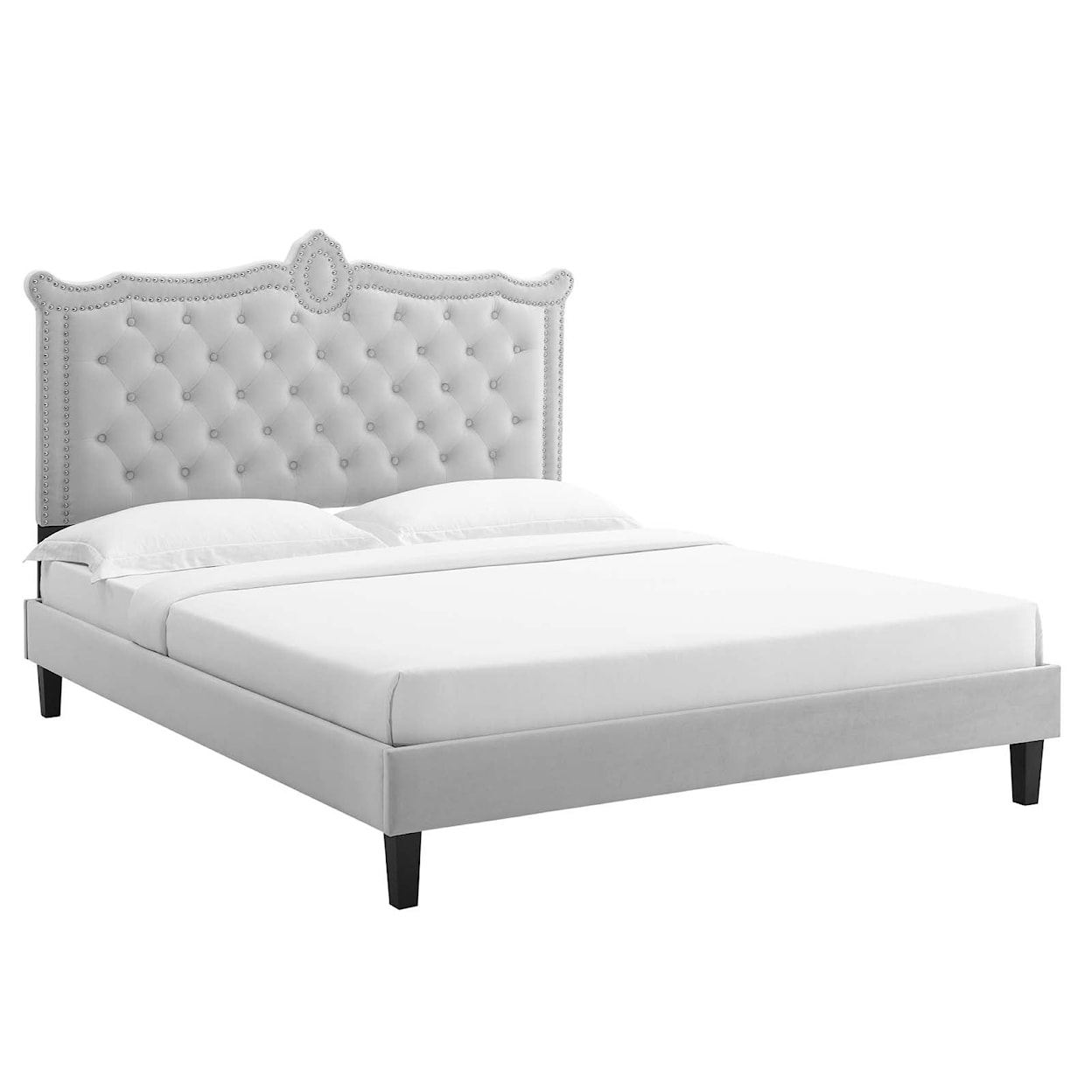 Modway Clara Clara Velvet Queen Platform Bed