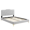 Modway Amber Amber Velvet Queen Platform Bed