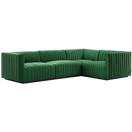 Velvet 4-Piece Sectional