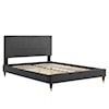 Modway Yasmine Yasmine Channel Velvet Queen Platform Bed