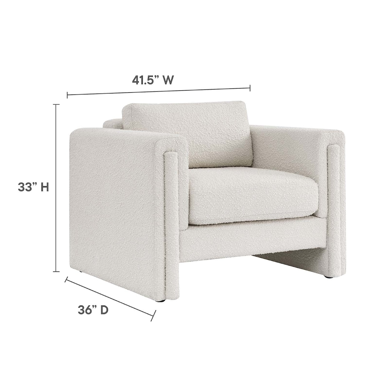 Modway Visible Visible Boucle Fabric Armchair