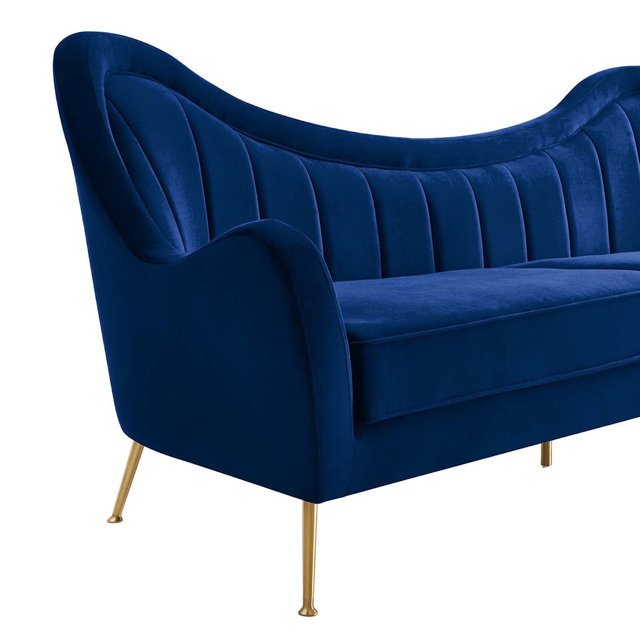 Modway Cheshire Cheshire Channel Velvet Sofa