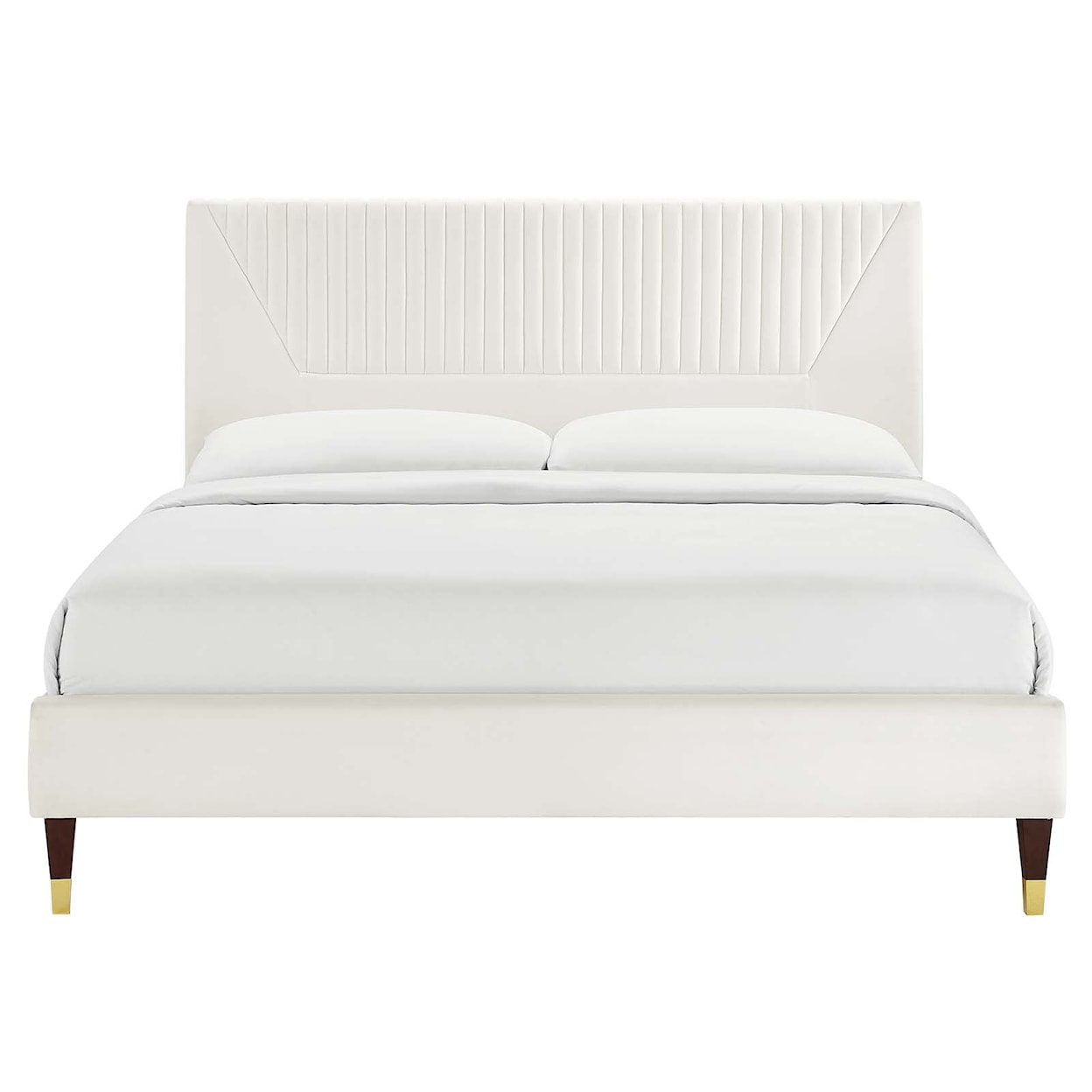 Modway Yasmine Yasmine Channel Velvet King Platform Bed