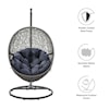 Modway Encase Encase Outdoor Patio Rattan Swing Chair