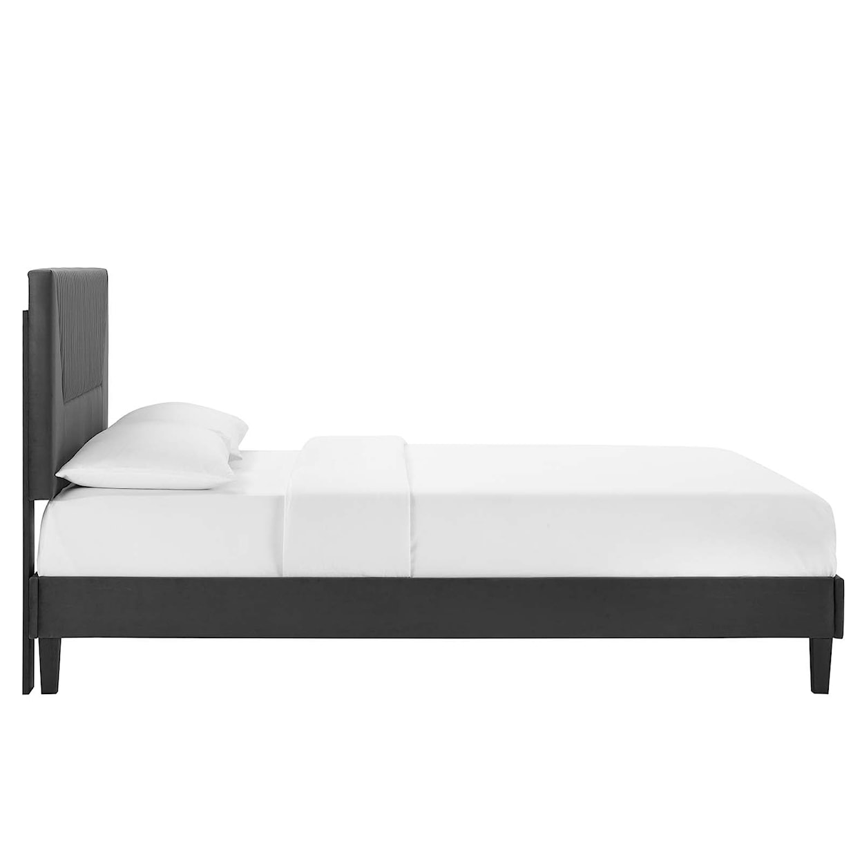 Modway Yasmine Yasmine Channel Velvet Twin Platform Bed