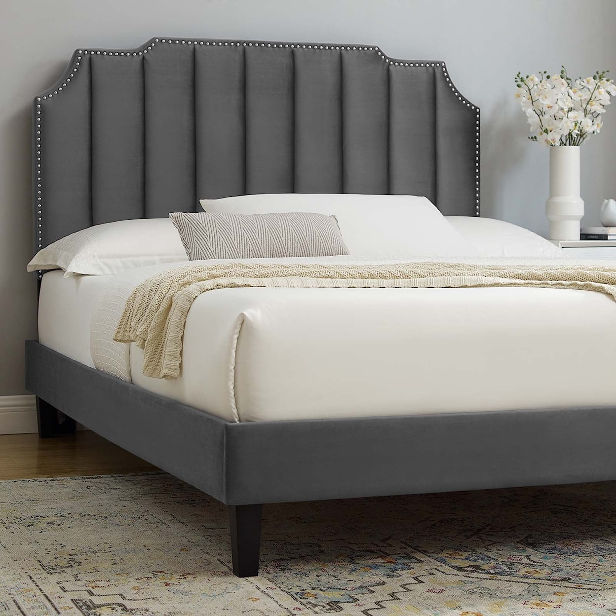 Modway Colette Colette Full Velvet Platform Bed