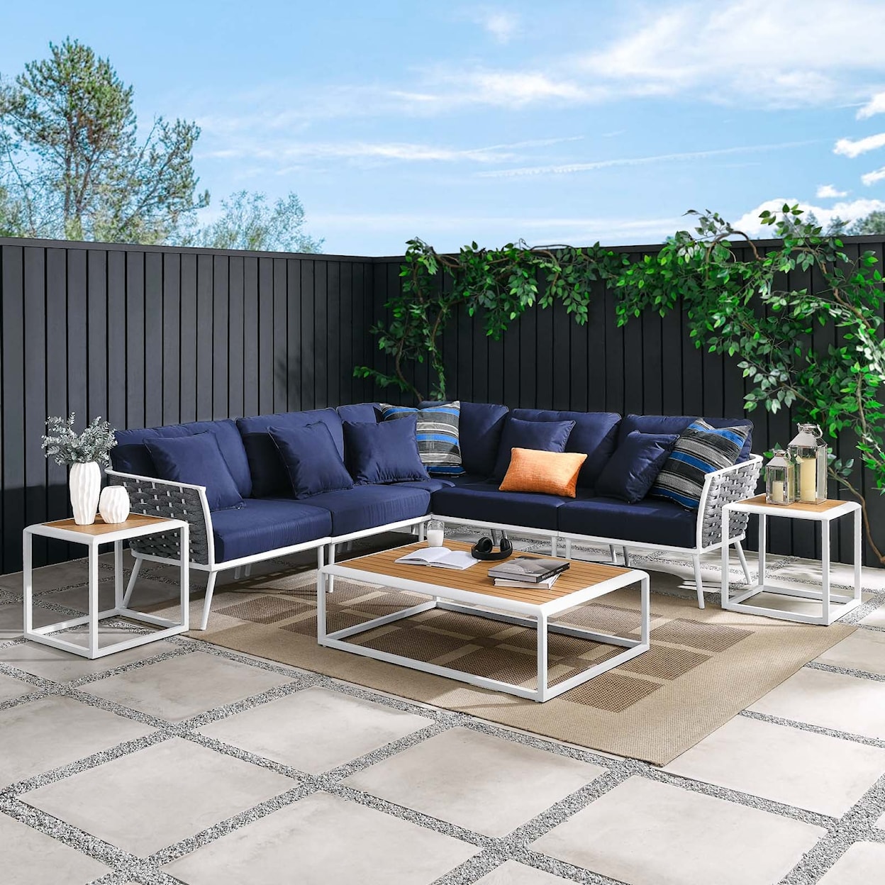Modway Stance Stance 8 Piece Outdoor Sofa Set