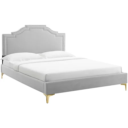 Adelaide Velvet Twin Platform Bed