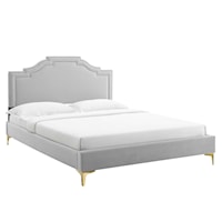 Adelaide Performance Velvet Queen Platform Bed