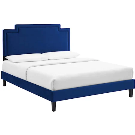 Liva Velvet Twin Bed