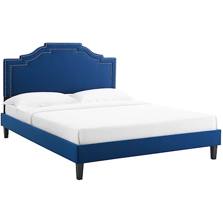 Adelaide Velvet Full Platform Bed