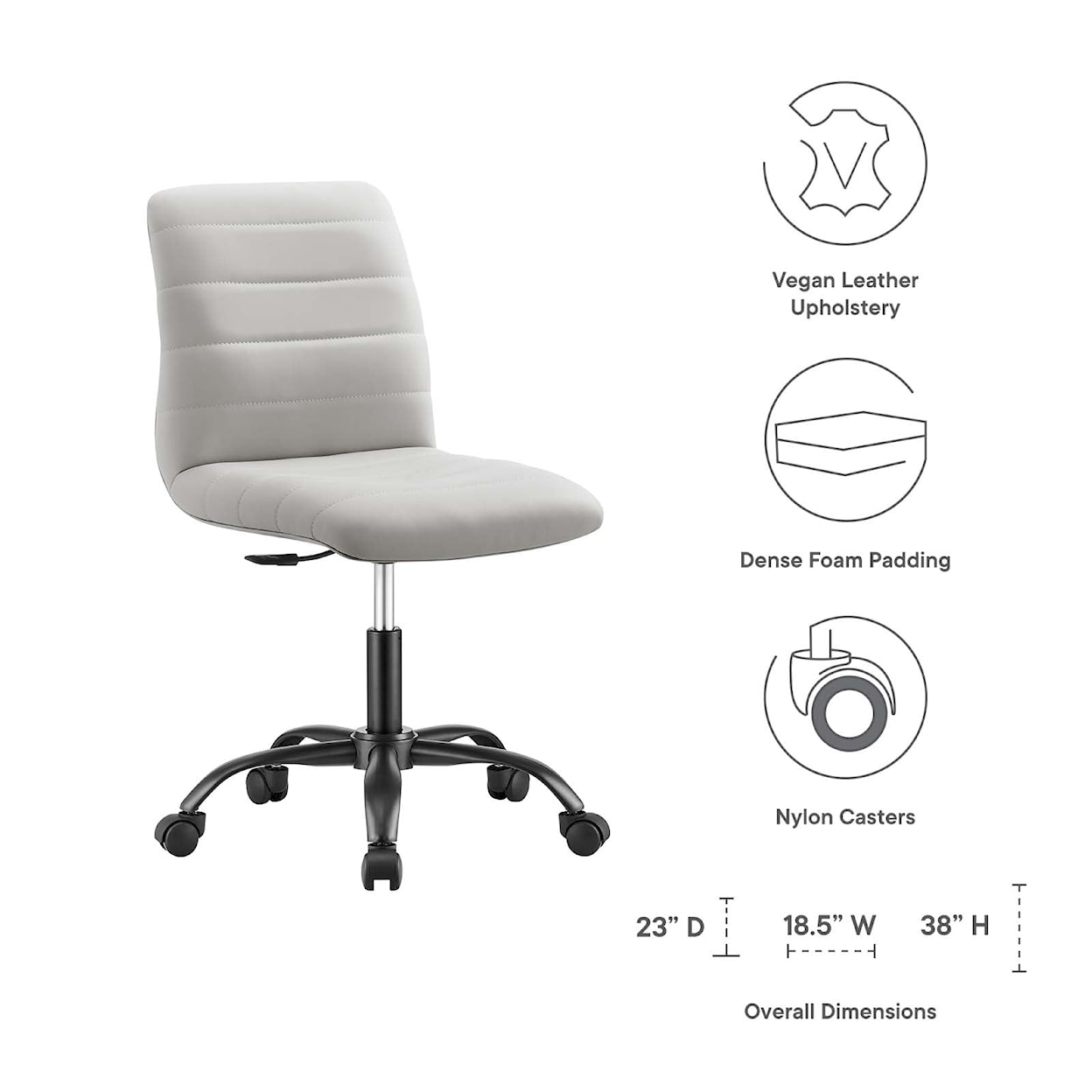 Modway Ripple Armless Mid-Back Office Chair