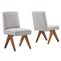 Lyra Boucle Fabric Dining Room Side Chair - Set of 2
