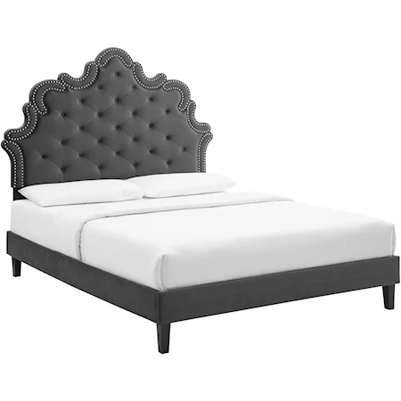 Sasha Velvet Queen Bed