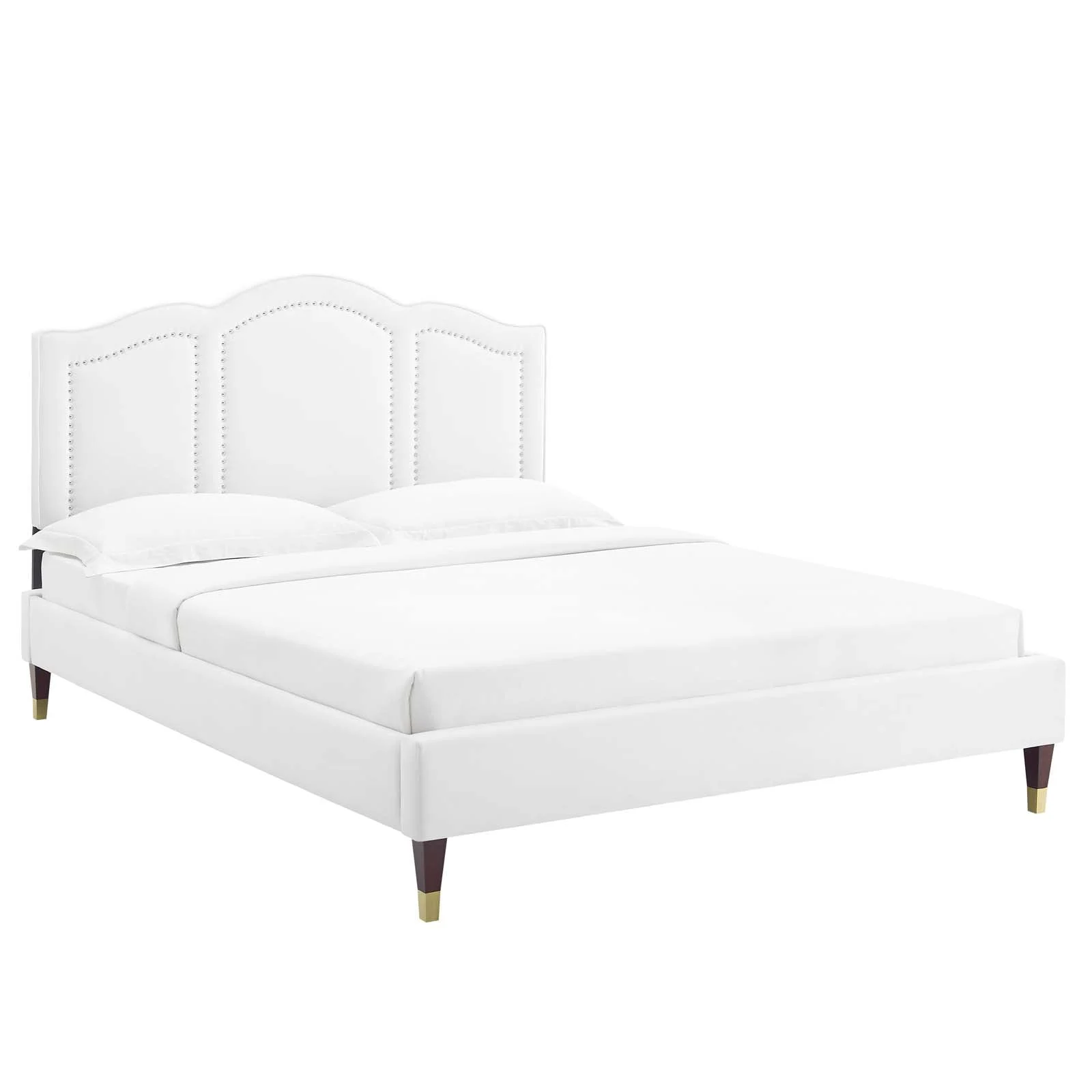 Modway Emerson MOD6848WHI Emerson Performance Velvet Twin Platform