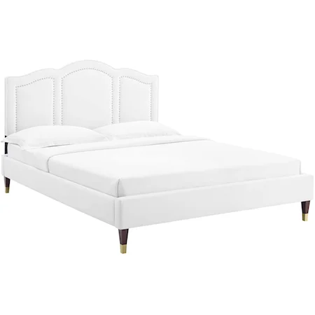 Emerson Velvet Twin Platform Bed