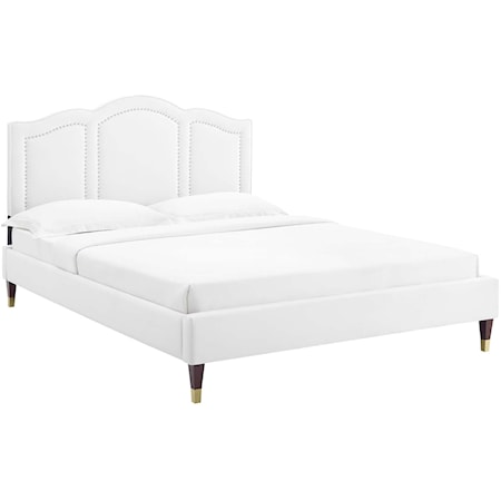 Emerson Velvet Twin Platform Bed