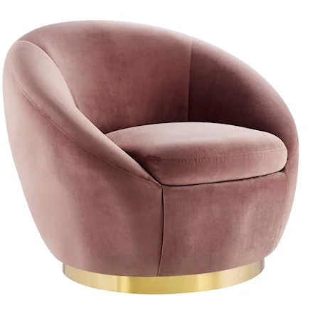 Buttercup Velvet Swivel Chair