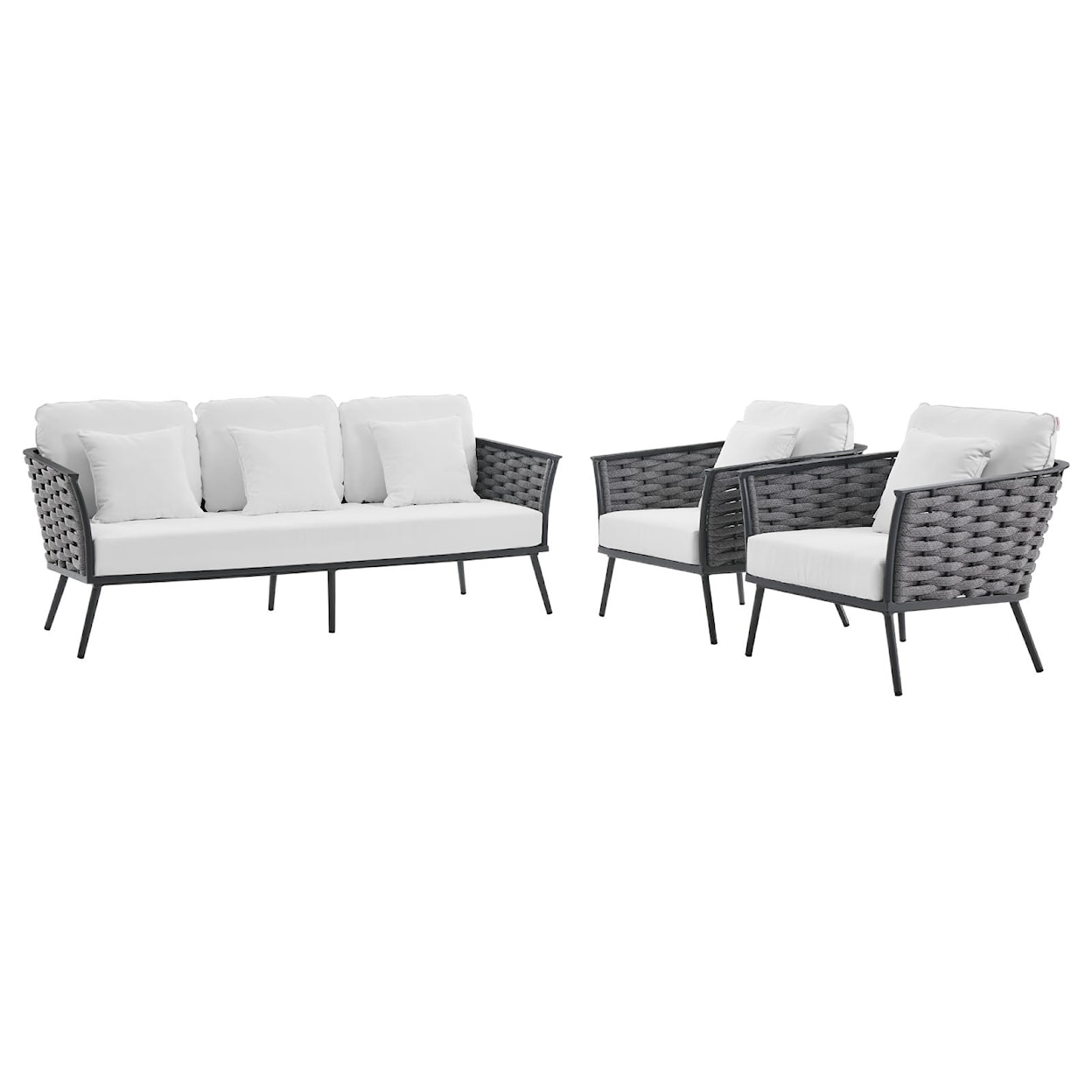 Modway Stance Stance 3 Piece Outdoor Sofa Set