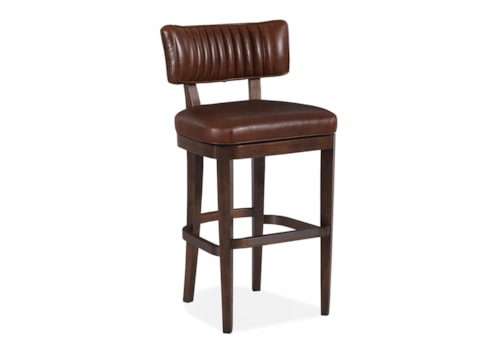 Transitional Rip Channel Tufted Bar Stool