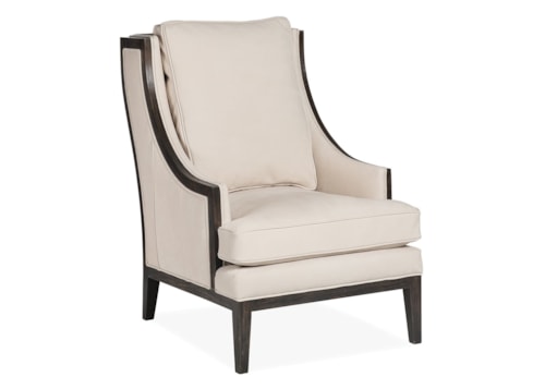 Transitional Astoria Chair with Exposed Wood Detail
