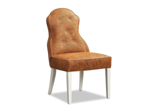 Traditional Dining Side Chair with Tufted Back