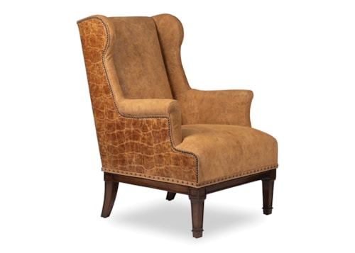 Traditional Wingback Chair with Nailhead Trim
