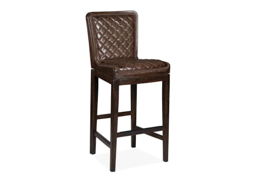 Transitional Mirad Quilted Swivel Bar Stool