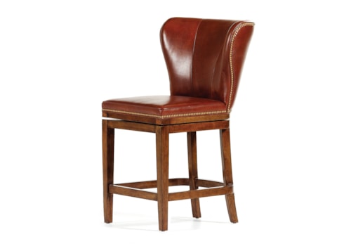 Transitional Charlotte Swivel Counter Stool