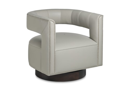 Contemporary Pax Swivel Chair with Open Back