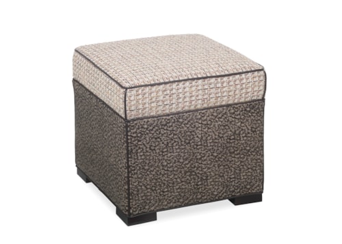 Transitional Abbey Ottoman with Border