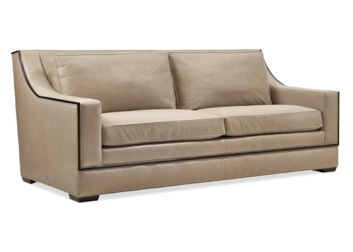 Contemporary Elton Sofa with Wood Trim