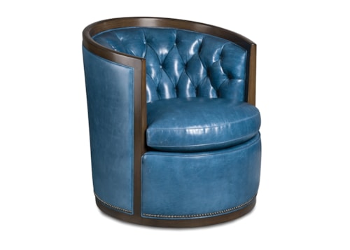 Transitional Swoon Tufted Memory Swivel Chair