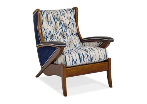 Transitional Boomerang Tufted Chair
