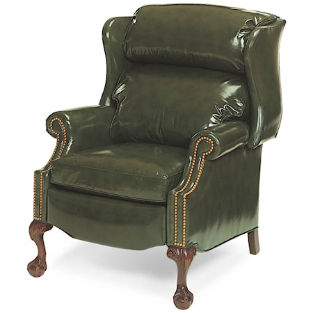 Traditional Addison Bustleback Ball and Claw Recliner