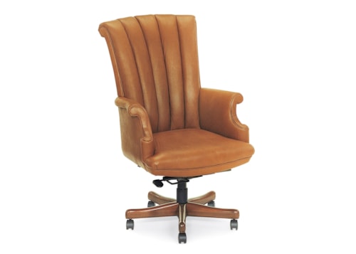 Transitional Bradford Channel Back Swivel Tilt Chair