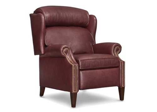 Transitional Manual Recliner with Nailhead Trim