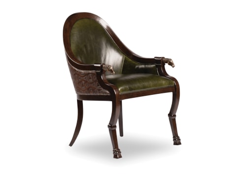 Traditional Accent Chair with Upholstered Seat