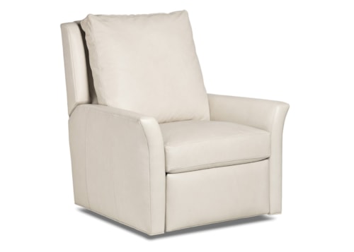 Contemporary Power Swivel Recliner with Battery