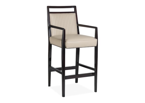 Contemporary Avrill Channel Quilted Bar Stool