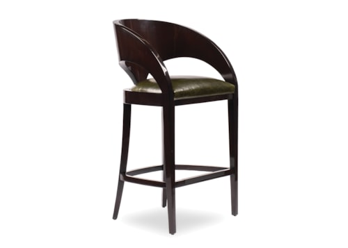 Contemporary Bar Stool with Upholstered Seat