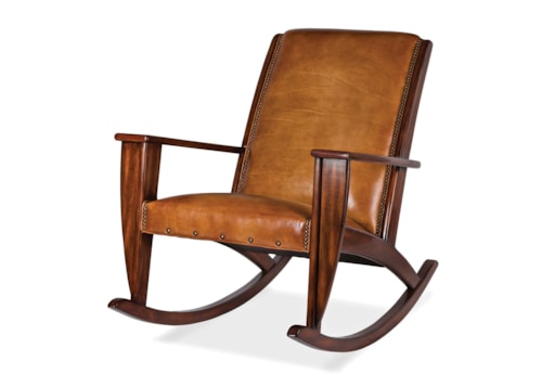 Traditional Adirondack Rocker with Nailheads