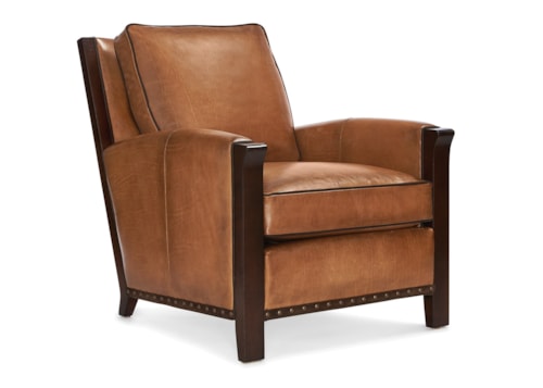 Transitional Bernalillo Lounge Chair with Nailheads