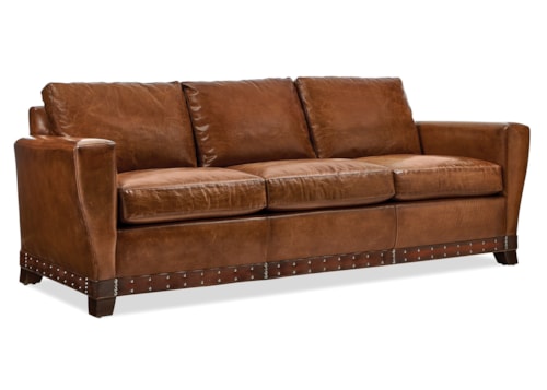 Transitional Begador Sofa with Nailheads