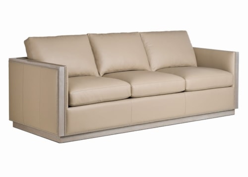 Transitional Muse Plinth-Base Sofa