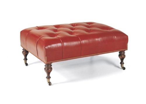 Traditional Tufted Bench with Casters