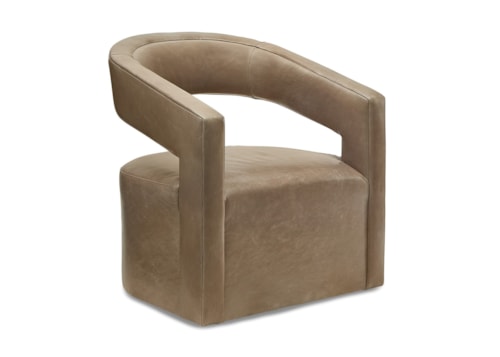 Contemporary Desi Swivel Chair with Open Back