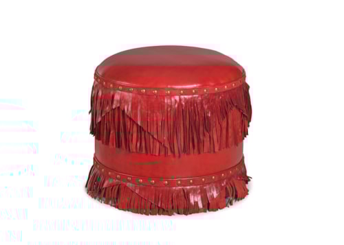 Contemporary Fringed Ottoman