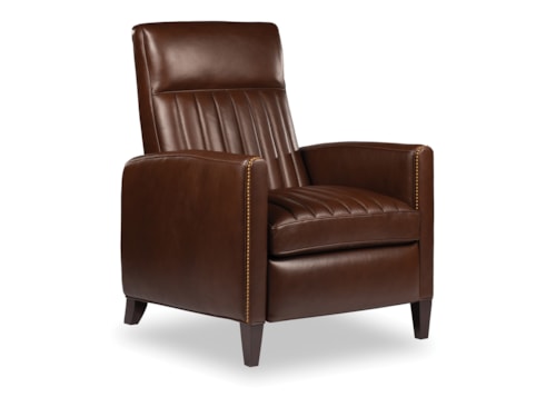 Traditional Hi-Leg Pushback Recliner with Nailhead Trim